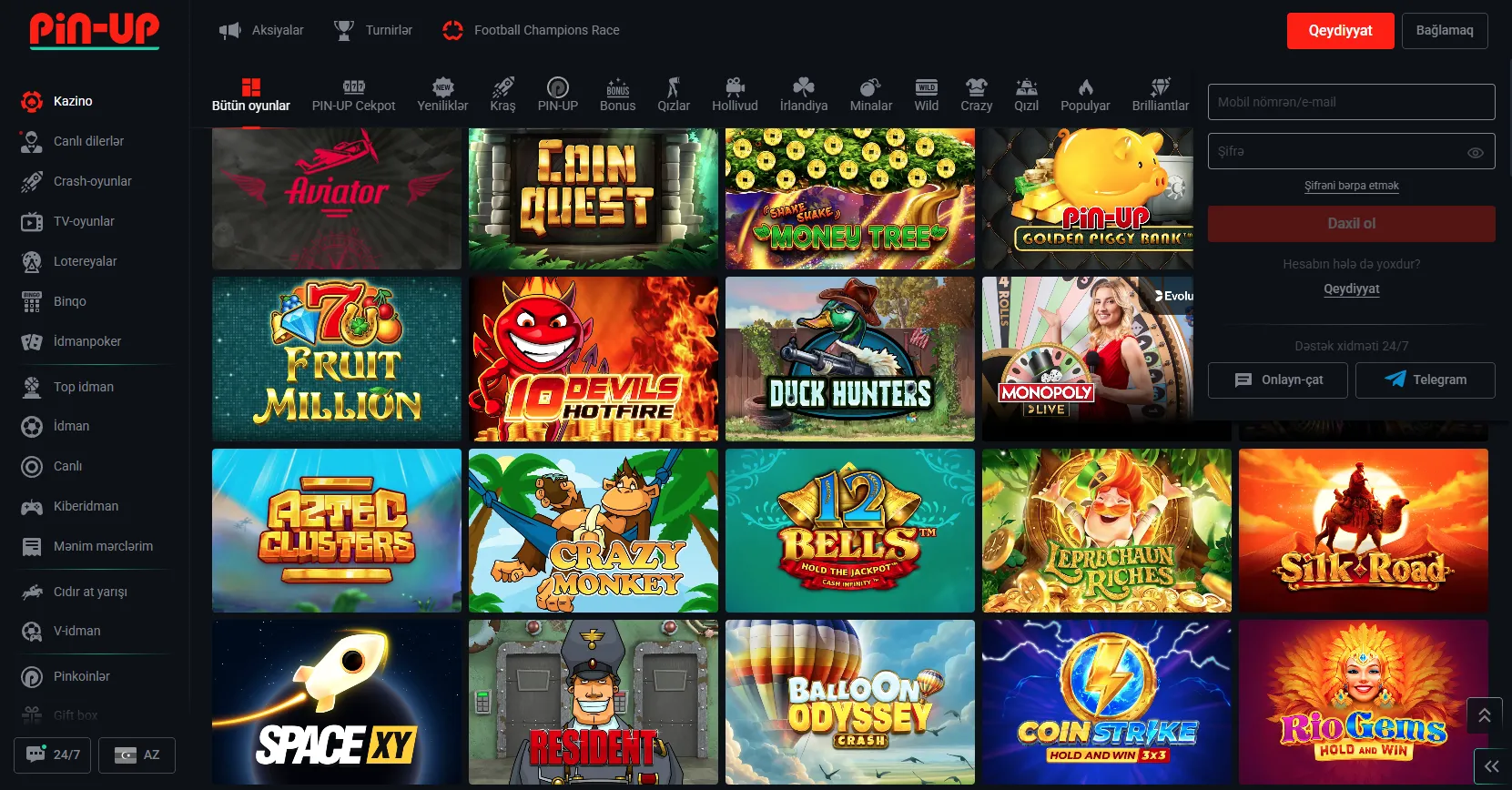 Pin Up casino login vasitəsilə şansınızı artırın Pinup giriş edərək bütün imkanlardan yararlanın